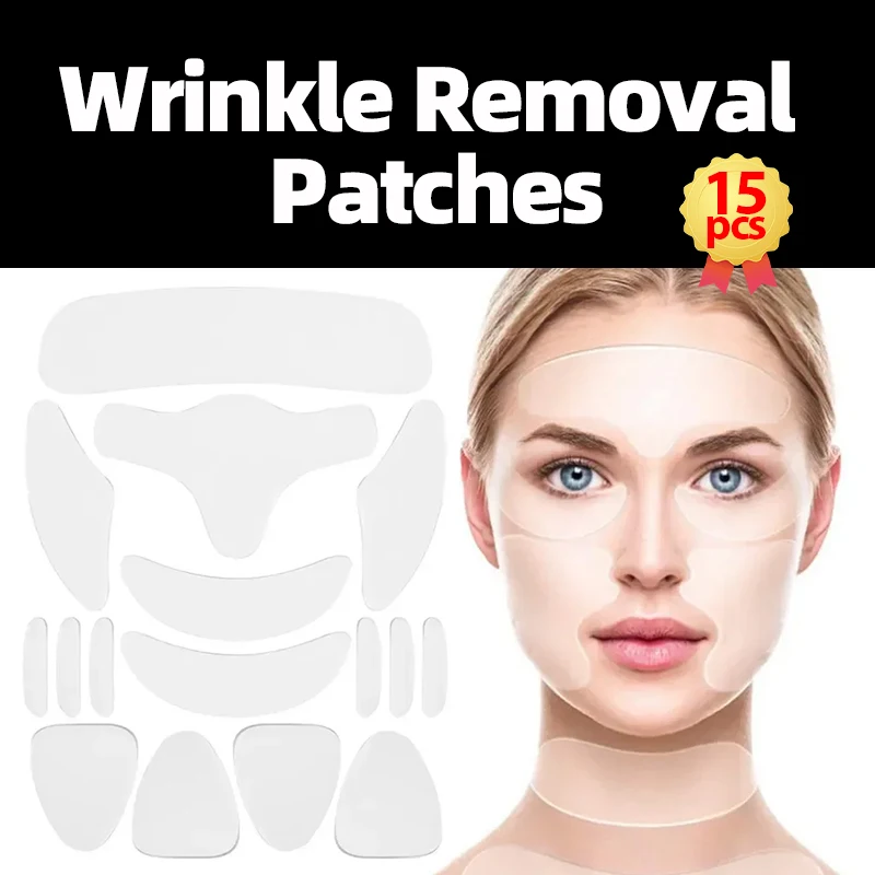 

Anti Wrinkle Silicone Patches Face Forehead Eye Chin Face Lifting Firming Wrinkle Removal Sticker Reusable Skin Care Pads 16 Pcs