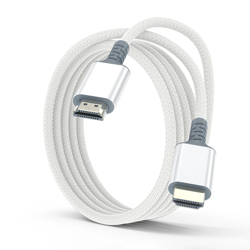 8K High-Speed HDMI Cable - White, Supports 240Hz for Monitors, TVs, and Projectors