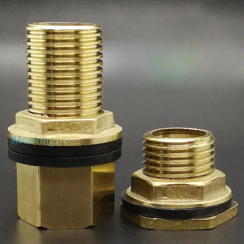Brass Water Tank Connector 1/4" 3/8" 1/2" 3/4" BSP Threaded Male Female Pipe Plumbing Fittings Bulkhead Nut Jointer Hose Adapter