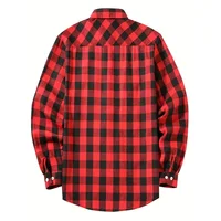 Chemises pour hommes simple boutonnage classique Plaid intelligent décontracté chemise en flanelle à manches longues poitrine deux poches conception printemps automne hommes hauts 2