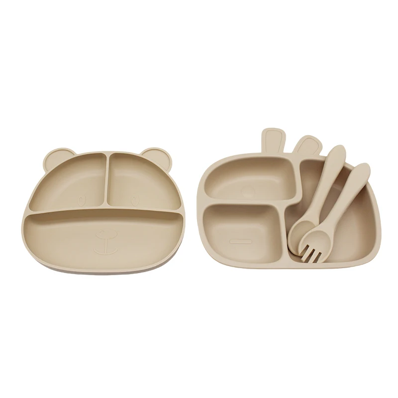 Baby Bear Compartment TrayChildren's Suction Cup Autonomous Eating Training BowlChildren's Supplementary Tableware Set 2