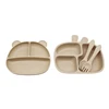 Baby Bear Compartment TrayChildren's Suction Cup Autonomous Eating Training BowlChildren's Supplementary Tableware Set 2