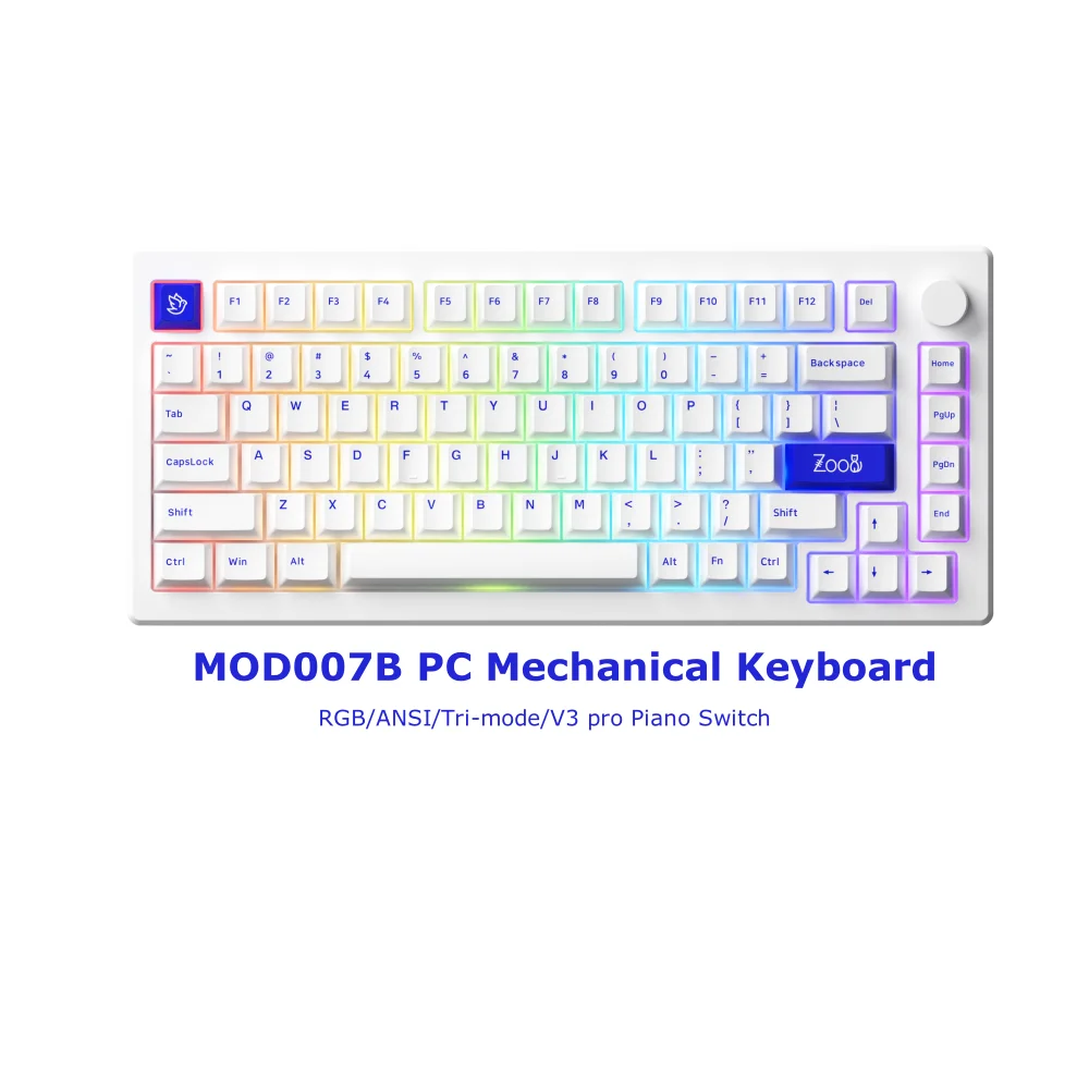 Akko mod 007 pcブルー75% メカニカルキーボード有線ホットスワップで 