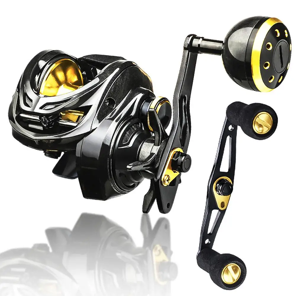 

Fishing Baitcasting Reel Fishing Reel Max Drag 16kg 6+1BB Metal Ball Grip Saltwater Reel TDC3000R Fishing Coil Drag Reel