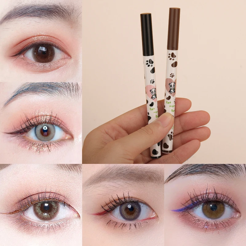 Eyeliner Pen Lying Silkworm Tea Brown Liquid Eye Shadow Pencil 1pcs