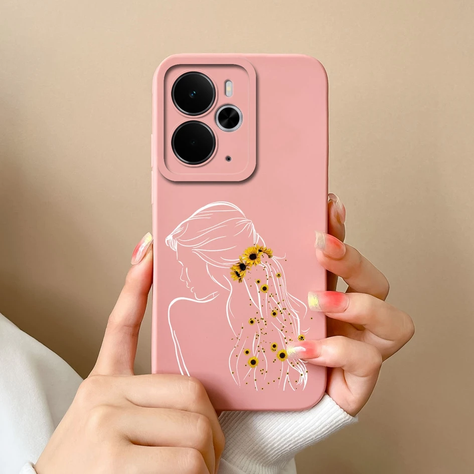 Luxury Floral Print Liquid Silicone Case - High Quality, Anti-Drop, Durable, Anti-Slip Housing