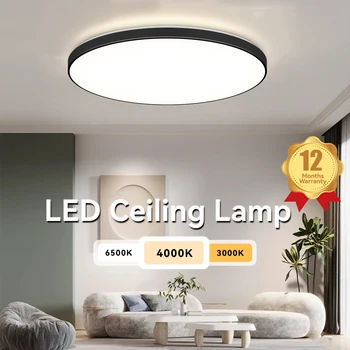 LED 천장 램프, 85-265V LED 패널 램프, IP44 방수 욕실 천장 조명, 침실 거실 조명용 실내 조명 스마트 천장조명 주방등 led
