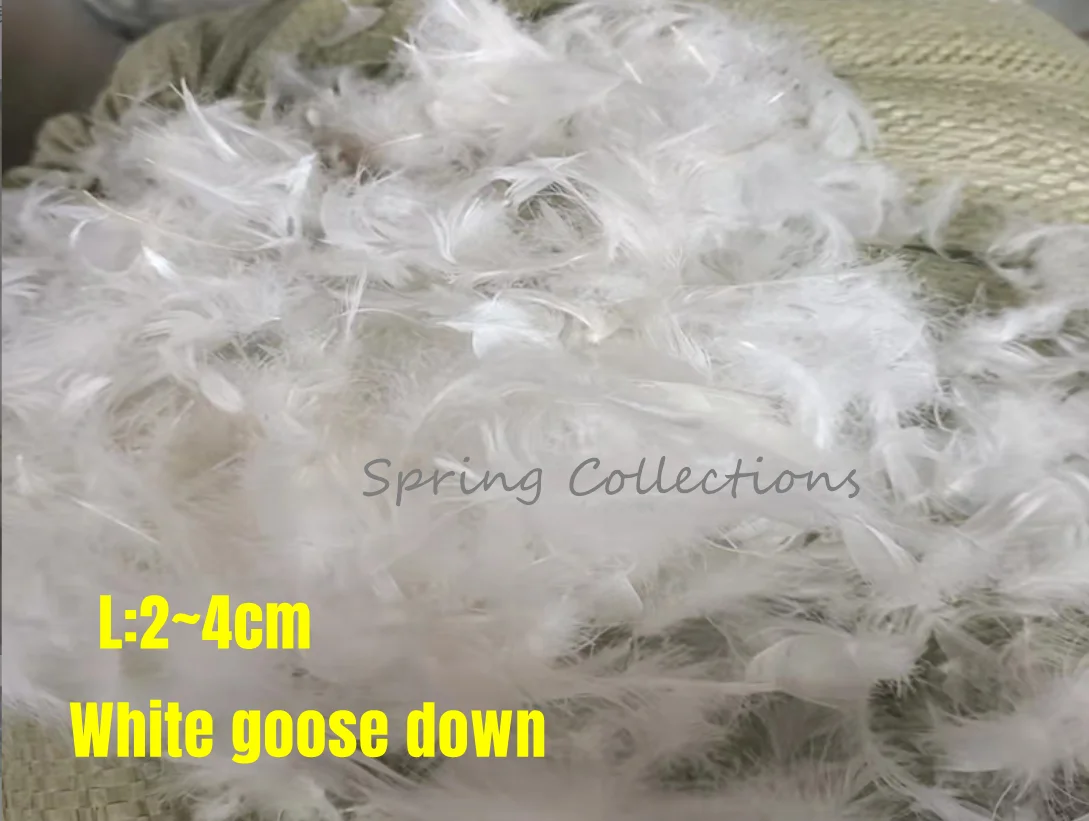1000g/lot 2-4cm white goose down,DIY down pillow core down sleeping bag bulk goose filling accessories