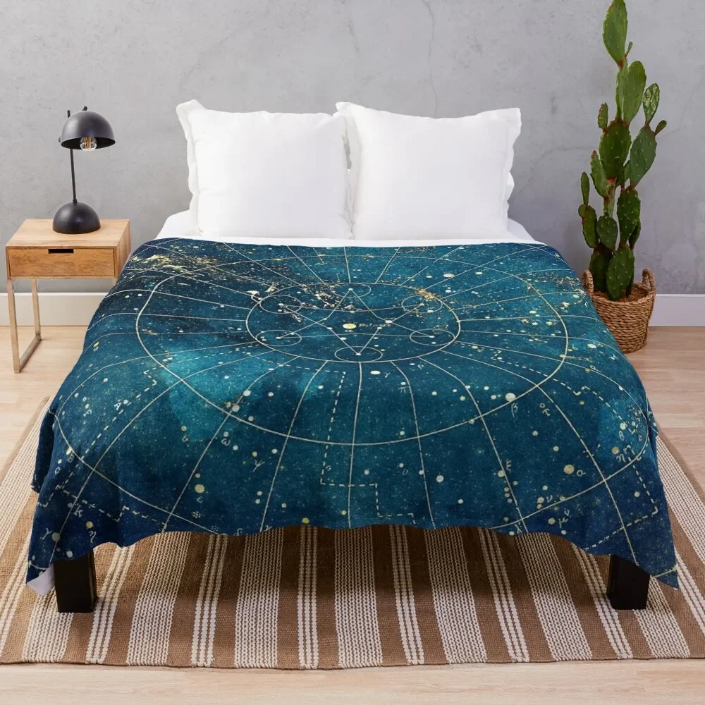 

Star Map :: City Lights Throw Blanket Soft Decorative Sofas Beach Blankets