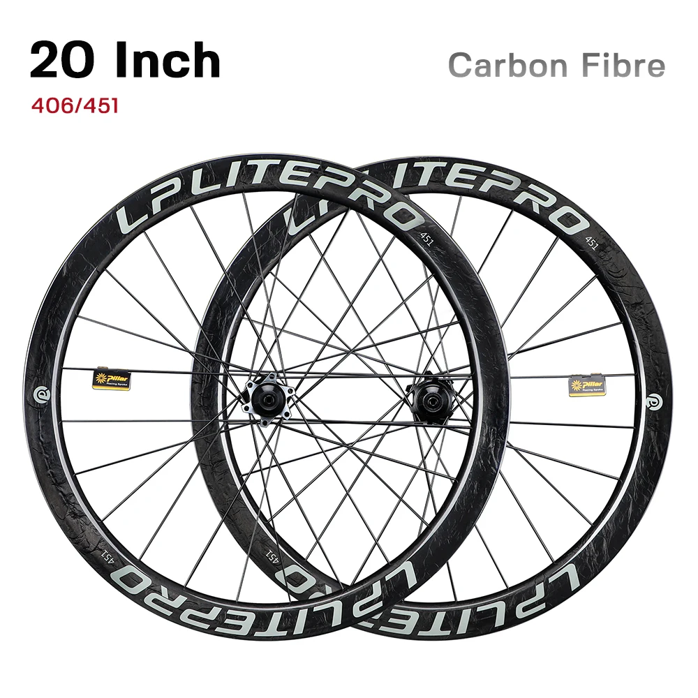 

20 Inch Folding Bicycle Wheelset Marbled Rim Carbon Small Bicycle Wheelset Perrin Carbon Drum Carbon Fiber Disc Brake Wheelset