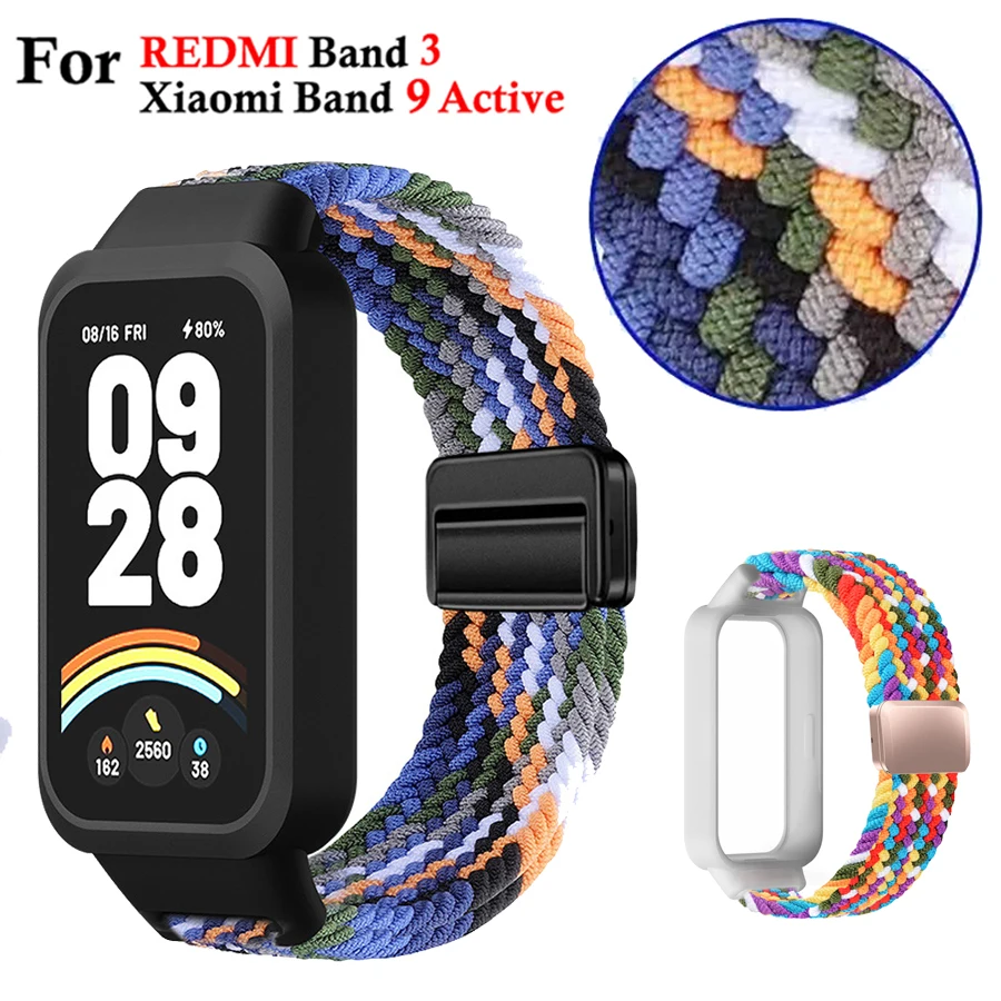 Magnetic Buckle Case with Nylon Braided Strap - Sport Bracelet and Protective Cover Combo