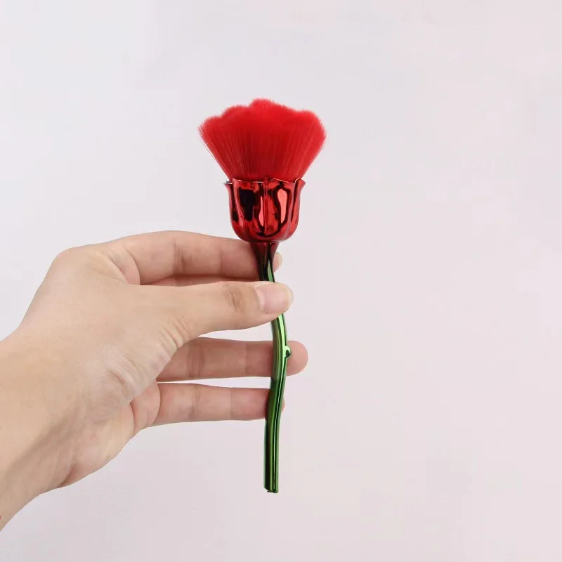 Pink Rose Soft Nail Dust Cleaning Brush