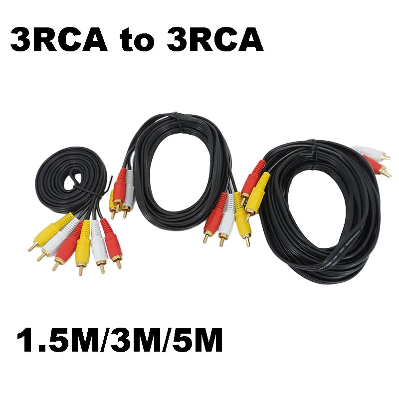 ݵ RCA -3 RCA  Ŀ,    AV ͽټ ̺ ÷ ڵ ̾, 1.5m, 3m, 5m