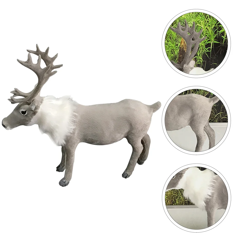 

Christmas Deer Ornaments Home Decorations Plush Toy Desktop Reindeer Model Polyethylene Pretty Child Children's