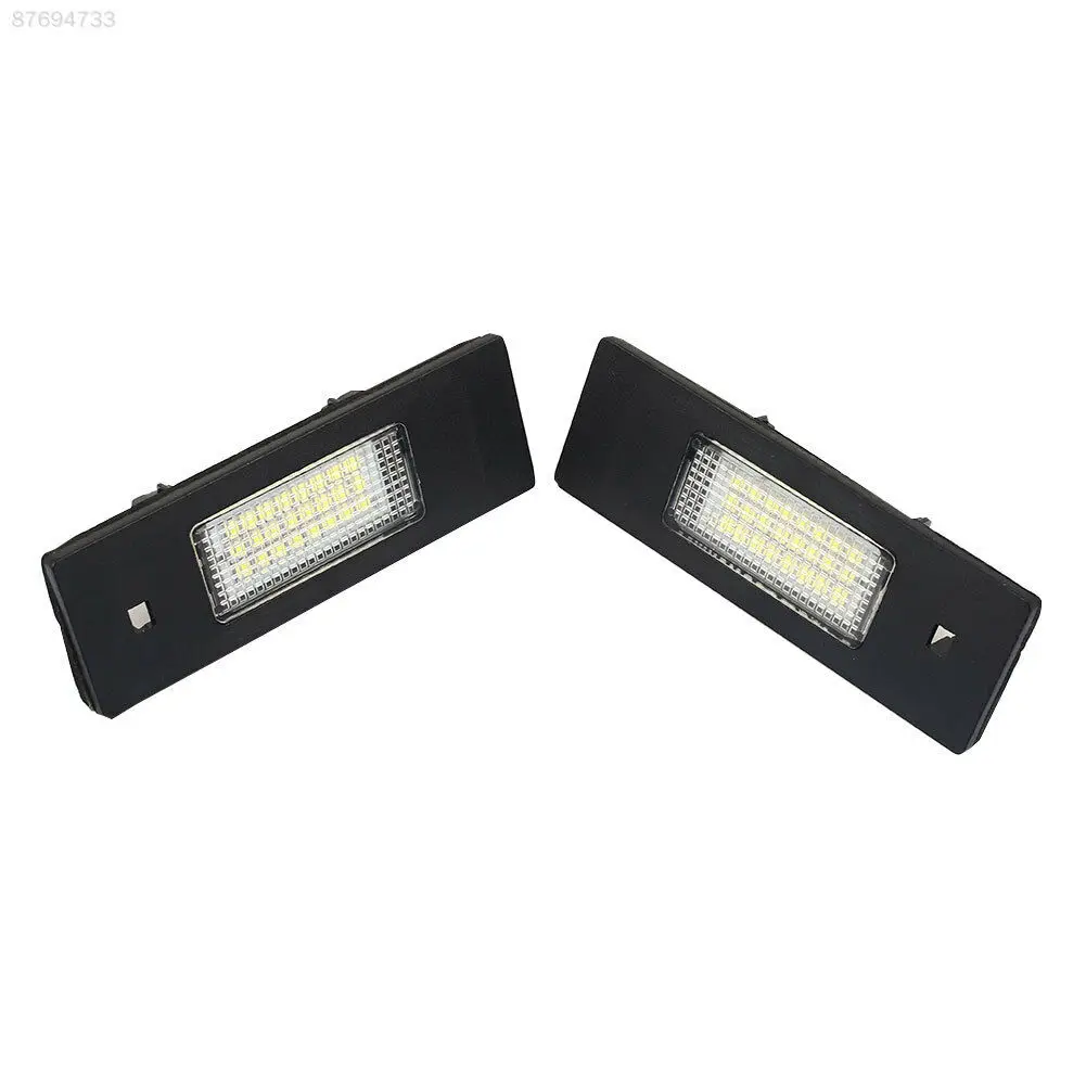2Pcs 12V 3W Car Rear License Plate Light White LED 7000K Waterproof Car