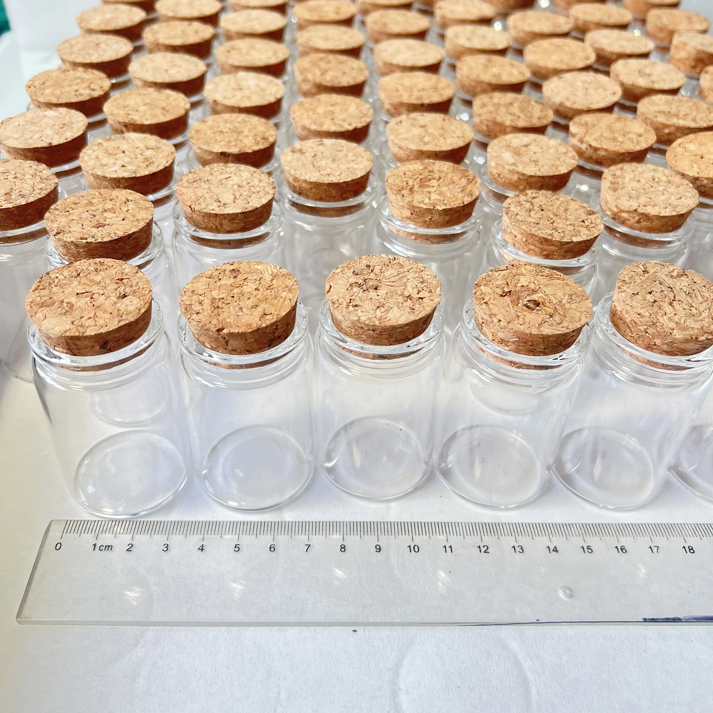 8/30 Pcs 40ml Glass Bottle Cork Stopper Tiny Glass Jars Transparent Empty Mini Containers DIY Wedding Favors Wishing Bottles 2