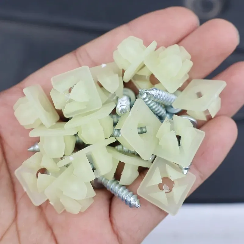 Universal License Plate Mounting Kit for GM Cars Self-Tapping Screw with Retainer Clip Replacement for Buick Chevrolet Parts