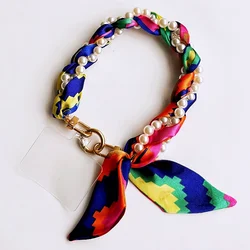 Elegant Beaded Handmade Phone Charm Bracelet with Scarf - Style Design - Perfect Gift (Package 4)