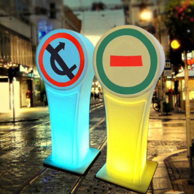 REAQ Safety LED Road Sign Reflective Traffic Signs Signage Indicator Lamp Outdoor Engineering Lights For Transportation Facility