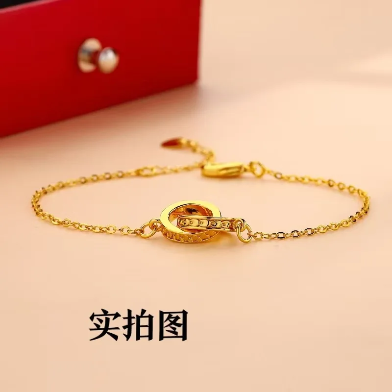 Gold AU999 Dragon Scale Phoenix Feather Necklace Bracelet Women's New 24K Real Gold Link Chandelier Luxury Jewelry