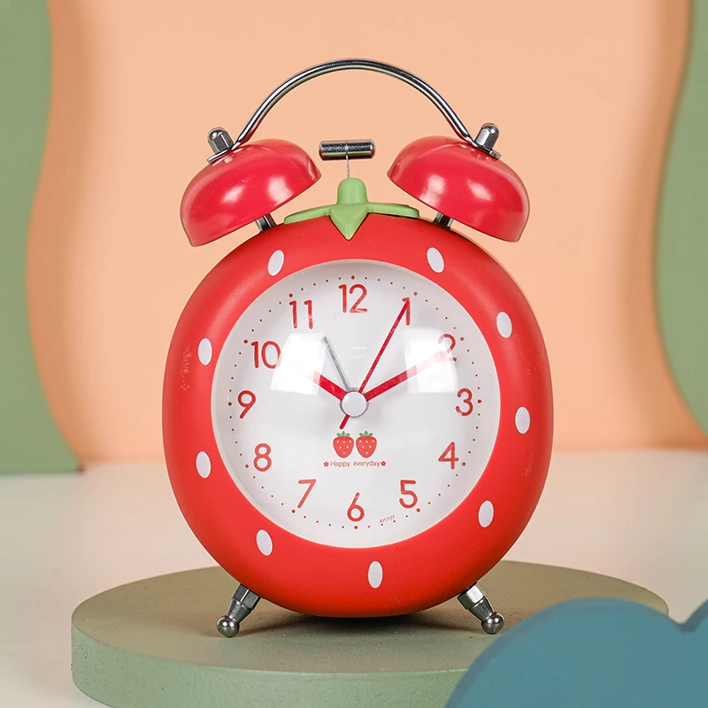 Strawberry Alarm Clock for Kids, Cute Alarm Clock for Heavy Sleepers
