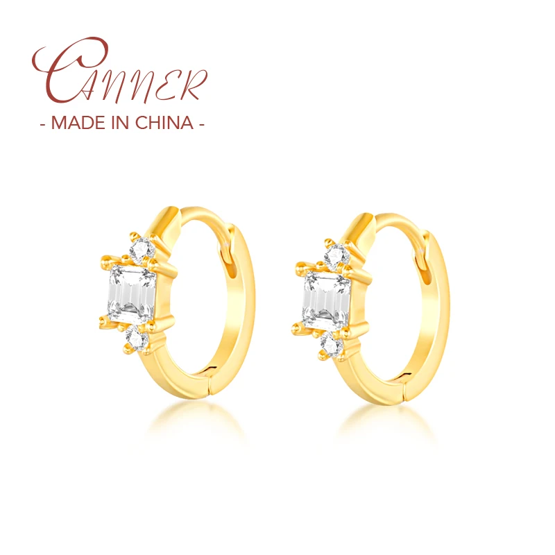 Canner Cartilagine Cerchio Orecchino S925 Orecchini A Cerchio In Argento Sterling Per Donna Zircone Minimalista Orecchini Donna Pendientes Gioielli
