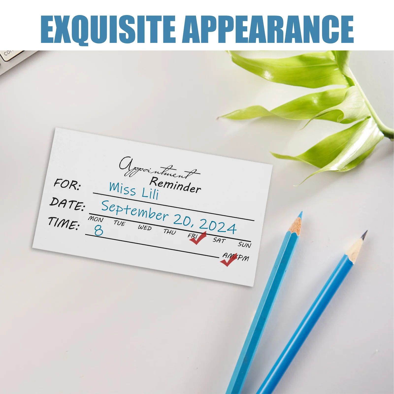 50 Pcs Appointment Reminder Card Party Cards Greeting Paper Appointments Cleaning Business Dating