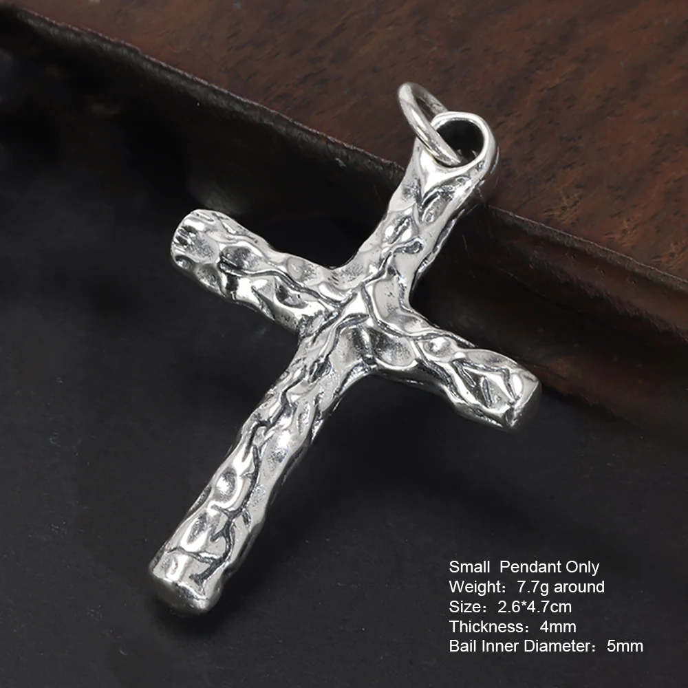 Small Cross Necklace For Men Men's Sterling Silver Plain Cross