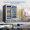 Wine and Beverage Refrigerator with Glass Door, 24-Inch Dual Zone Wine Fridge Under Counter - 18 Bottle and 65 Can Large Capacit 4