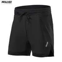 ARSUXEO Men's Running Shorts With Liner Exercise Workout Training 2 in 1 Zipper Pockets Jogging Fitness Trunks Dry Fit B211 1