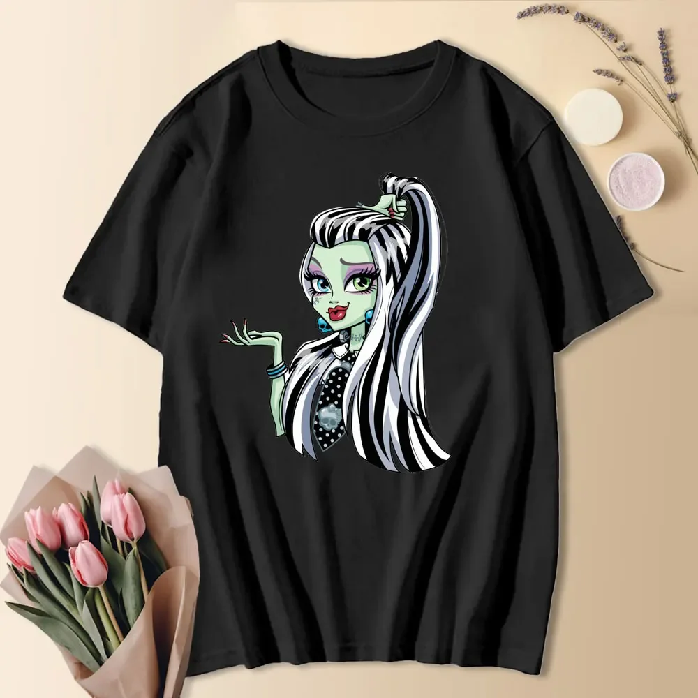 Classic Print Reveal The Secret Monster High T-Shirt Summer Essential T Ees Women Vintage Streetwear Unisex Top In Cotone Sciolto