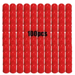 Universal Tire Stem Valve Caps with O - Ring Seal - Durable Dust and Leak Protection (Red 100pcs)