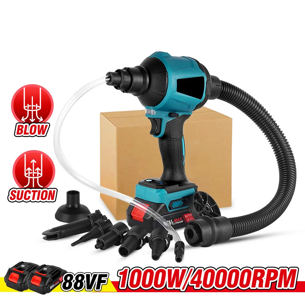 Cordless Dust Blower Inflator Vacuum Cleaner Rechargeable Blower Electric Air Blower Air Duster For Makita 18V Battery ilife v3s max robot vacuum cleaner 2000pa suction gyro path planning 1l dust bag 600ml dustbin max 90mins runtime 2400mah battery app voice control