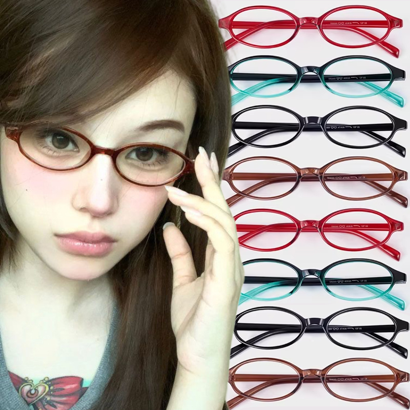 Women Y2K Retro Oval Glasses Small Frame Eyewear Blue Light Blocking Eyeglasses Female Computer Reading Optical Spectacle