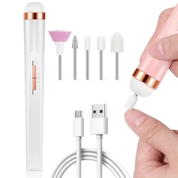 Professional Electric Nail Salon Kit with Built - In Light, 5 - in - 1 Manicure Set (White)