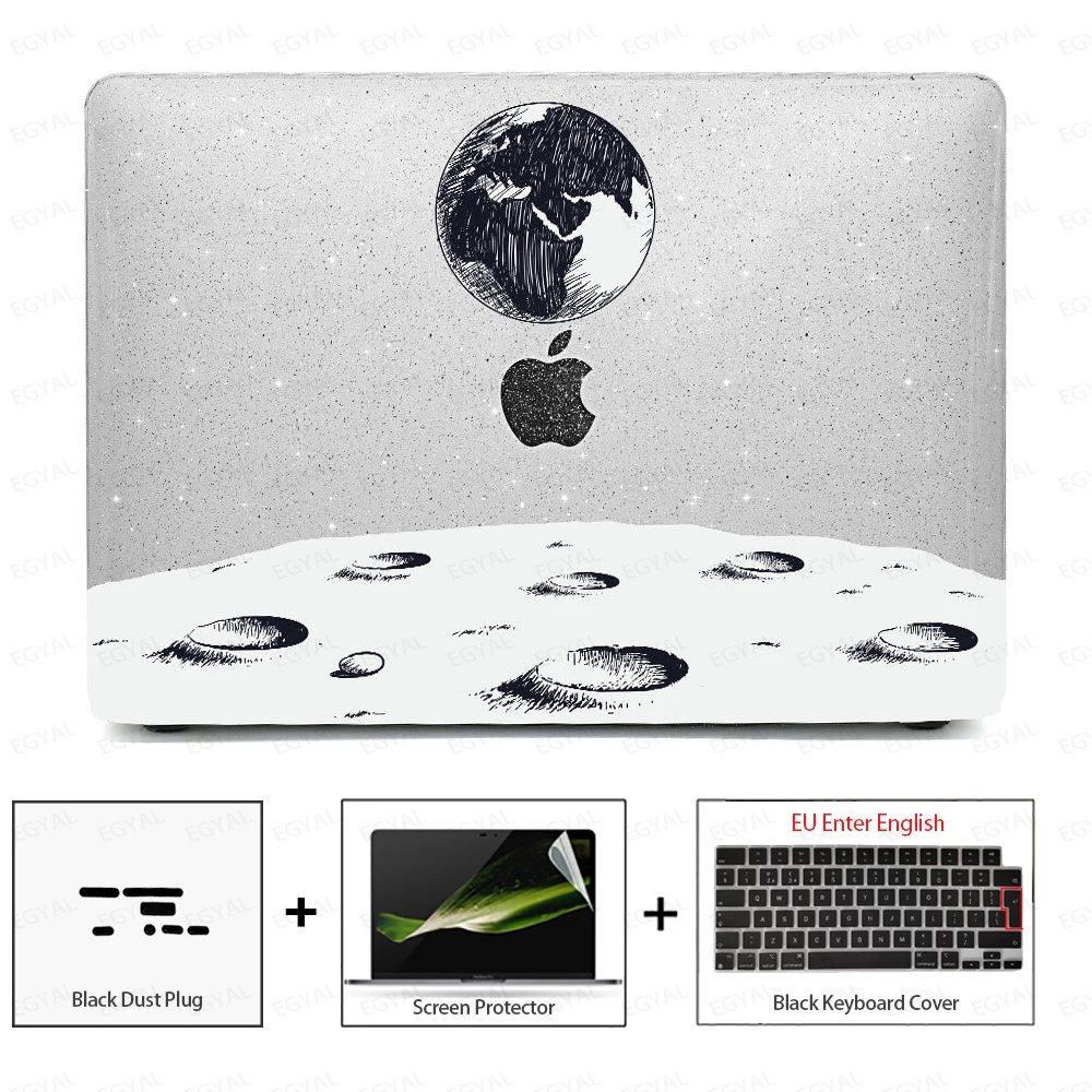 Sleek Laptop Case with Dust Plug, Screen Protector & Keyboard Cover