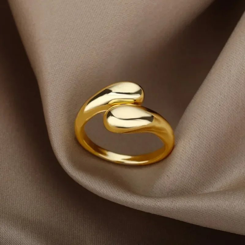 Couples Rings Stainless Steel Wedding Rings for Women Aesthetic Jewelry Gifts Gothic