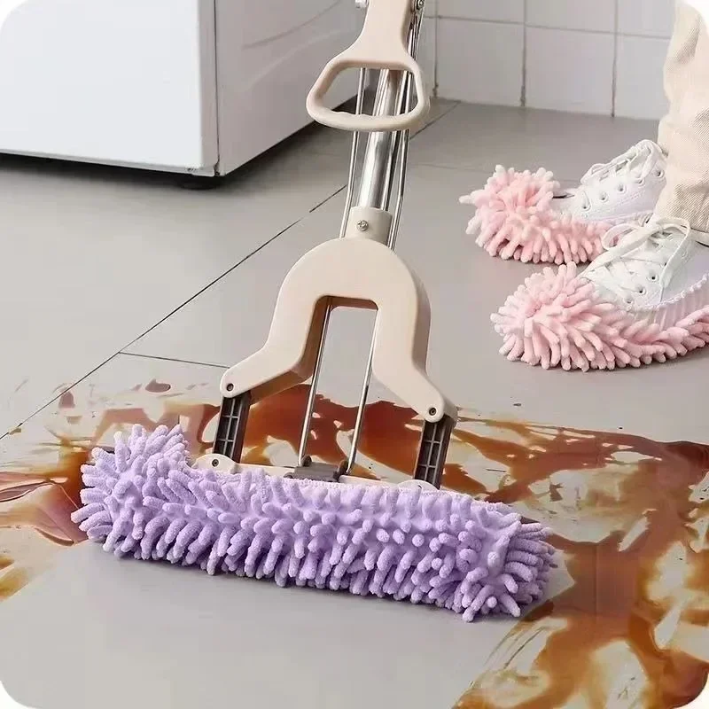 Dust Mop Slippers Home Floor Cleaning Mopping Water Uptake Foot Socks Mop Caps MultiFunction