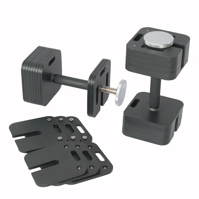 Square Adjustable Dumbbells for All Fitness Levels Easy to Use 20Kg