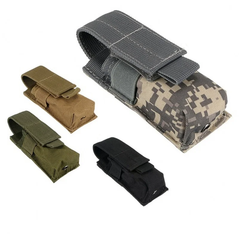 Étui De Ceinture Tactique Pour Lampe Torche – Noir, Nylon, Avec Clip