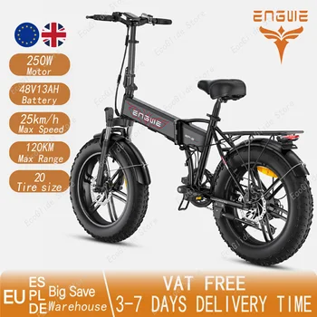 ENGWE EP-2 Boost Bicicletta elettrica pieghevole 250W Motore potente 48V13Ah Batteria al litio E Bike 20*4.0 pollici Bici elettrica per pneumatici grassi