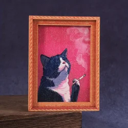 Charming Cat Refrigerator Magnet - Stylish Black and White Design for Home and Office Decor (Style 2)
