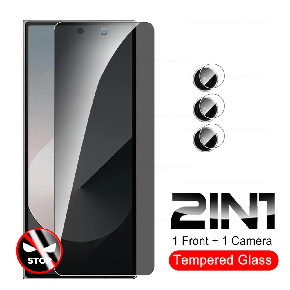 8-in-1 Privacy Tempered Glass Case with Screen and Camera Lens Protector