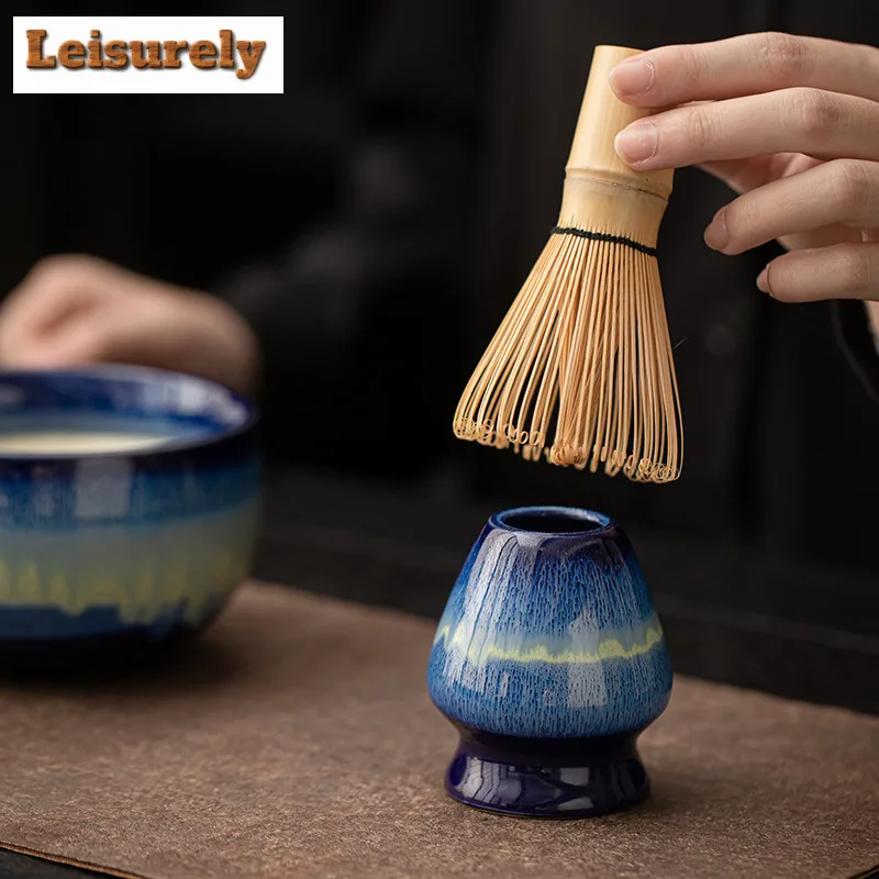 Kiln Change Starry Sky Flowing Galze Tea Set Complete Set Japanese Matcha Whisk Set Kit Home Tea-making Tools Kitchen Supplies