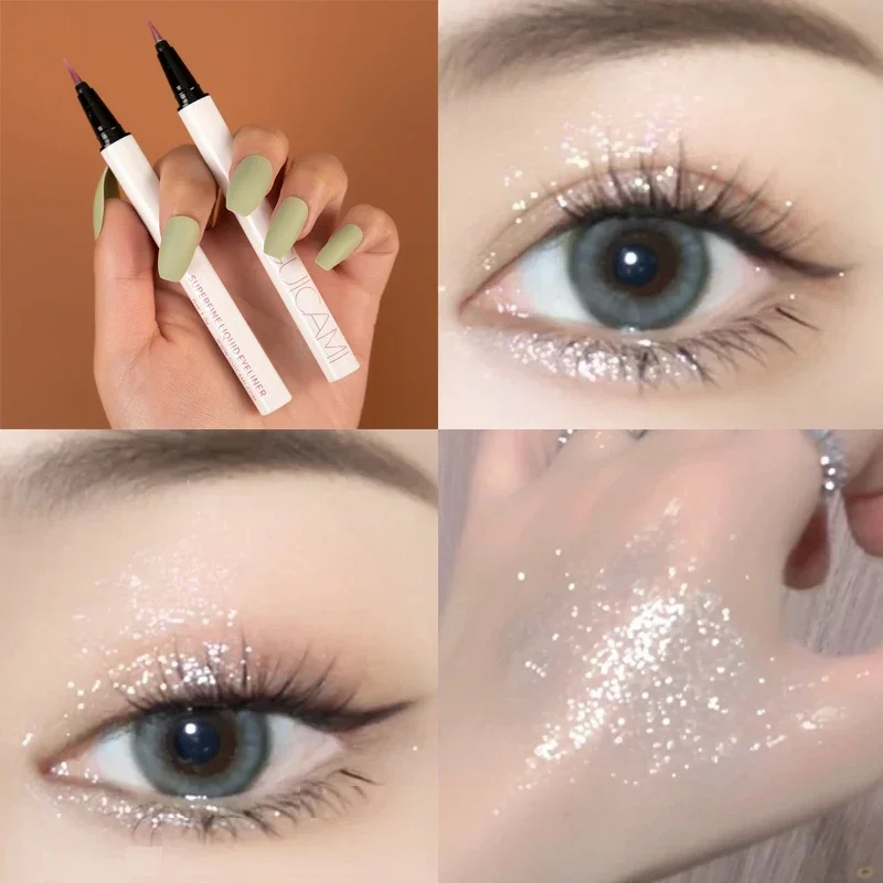 

Glitter Eyeshadow Lying Silkworm Pencil Face Makeup Highlighter Long Lasting Waterproof Light Pink Rose Gold Brighten Eye Makeup
