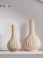 Beige Ceramic Vase, Nordic Style, Home and Wedding Room, Modern Decoration, Minimalist Creative Design, Instagram 1