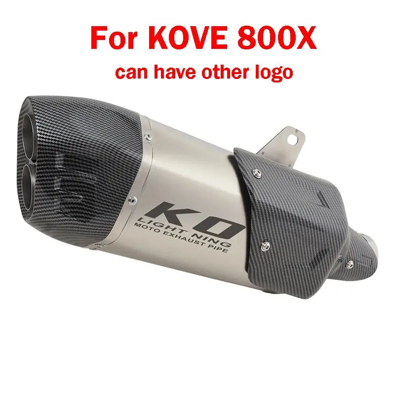 Slip On Per Kove 800X Punte Del Sistema Di Scarico Del Motociclo Silenziatore Tubo Di Coda Fuga In Acciaio Inossidabile Doppia Uscita Moto Mid Link Tu