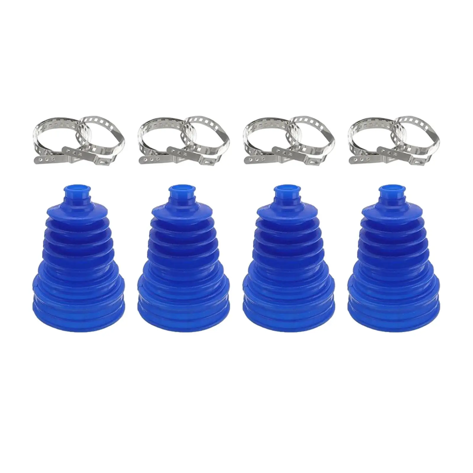 

4x CV Boot with 4 Clamps Auto Accessories High Performance Durable Easy Installation Wear Resistant Replacement Parts Universal