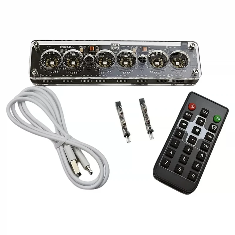 6자리 IN-8-2 글로우 튜브 시계 빈티지 닉시 튜브 전자 탁상시계 (글로우 튜브 제외)