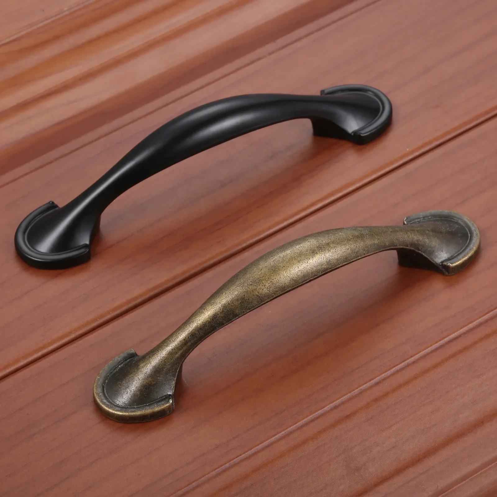 Poignée De Porte Ou Tiroir Ancienne En Laiton/bronze Massif - Style Art Déco Années 1930 - Vintage